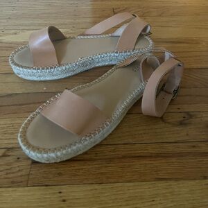 Soludos brown leather espadrilles sandals, new, size 8.5
